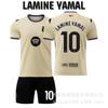 2025-26 Barcelona Fora de Casa 9 Lewandowski 19 Lamina Mal 10 Messi Camisa de Futebol Camisa Infantil 8 Pedri