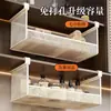 Estante de almacenamiento para cocina, estante colgante debajo del gabinete, canasta extraíble para colgar dentro del gabinete, estante de almacenamiento para gabinete