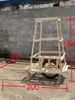 Carro de monociclo de madera antiguo coche de equilibrio juego para padres e hijos de jardín de infantes accesorios para actividad de desarrollo al aire libre para formación de equipos