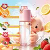 Taza de Agua con Spray de Fragancia, Botella de Fragancia con Sabor a Fruta, Material Tritan, Spray para Exteriores de Verano, Agua para Deportes al Aire Libre para Estudiantes
