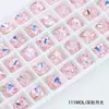 Diamante para Nail Art Dongzhou Autêntico 10mm Quadrado Gordo Fundo Pontiagudo Diamante para Joias DIY Acessórios Diamante de Vidro Colorido Revestido Brilhante Lote