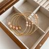Pulseras Pequeñas Frescas Hechas a Mano de Perlas de Agua Dulce Japonesas y Coreanas, Asimétricas, Exquisitas, Compactas y Versátiles, Pulseras Súper de Hada para Mujeres