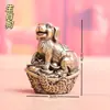 Incensário de Latão com os Doze Signos do Zodíaco para Uso Doméstico, Suporte de Incenso para Interior, Artesanato Criativo de Cobre, Artesanato em Metal, Cobre Puro