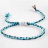 Pulsera colorida simple pequeña fresca tejida a mano pulsera de algodón trenzado pulsera geométrica europea y americana