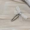 Knock Fairy White Bow Lace Hairpin High-end Duckbill Clip Bangs Side Hairpin Cocar Acessórios para o Cabelo Novo Estilo