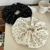 Nuevo Anillo Grande para el Cabello de Malla de Doble Capa con Perlas para Mujer Francés de Alta Gama Lujo Ligero Retro Accesorios para el Cabello Anillo para el Cabello Intestino Grueso