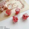 Pêssego Doce Japonês Coração Lantejoulas Brilhantes Quadrado Glitter Fino Resina Patch Acessórios DIY Brincos Material Acessórios