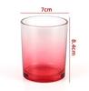 Portavelas de vidrio con forma de taza para aromaterapia, esmerilado en color, con tapa, adorno de taza para vela de calibre 80, contenedor de vidrio para velas