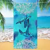 Tartaruga de Microfibra Lã Dupla Face Comércio Exterior Absorvente de Água Popular Toalha de Praia Secagem Rápida Estampa Digital Toalha de Banho Toalha de Praia