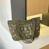 Bolsa de ombro tote de veludo cotelê plissado com poá retrô transfronteiriça, estilo casual, grande capacidade, bolsa de mão, bolsa para o dia a dia para mulheres