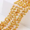 Cuentas Sueltas de Cristal Accesorios para Joyería DIY Cuentas de Vidrio Tallado Forma de Gota de Agua Accesorios para Ropa Color Plateado Agujero Horizontal 5*8mm Gota de Agua