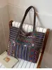 Bolsa de Grande Capacidade 2026 Novo Estilo Bolsa de Mão Moda Bolsa Étnica Bolsa Tote Feminina Tecido Tricotado Bolsa de Ombro para o Dia a Dia