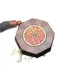 Pieza de Mango de Tai Chi Hecha a Mano de Madera de Azufaifo Golpeada por un Rayo con Incrustaciones de Plata, Pieza de Mango con Patrón de Flor de Fantasma de Montaña Bagua de Tai Chi Giratorio