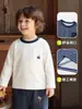 Roupas infantis Kaka Panda, coleção de outono, camiseta de manga comprida estilo preppy para meninas, roupinhas de outono para bebês e camiseta de baixo para meninos