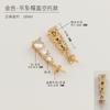 Colgante de Collar Vacío de Perla Princesa de Tres Diamantes de Micro Zirconio Bañado en Cobre Oro Real DIY925 Plata Pin Aretes Accesorios