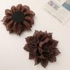 Malla Francesa de Alta Gama Seda Brillante Camelia DIY Hecho a Mano Estilo Oscuro Pasador Broche Accesorios para Ropa