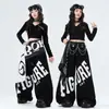 Conjunto de jazz moderno para niñas, top elegante y genial de manga larga, ropa de práctica, disfraz de jazz infantil para modelaje y actuaciones en el escenario