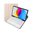 Funda Protectora de Teclado Bluetooth Táctil con Retroiluminación Adecuada para Samsung Tab S9Fes10Lite A11Plus Ranura para Lápiz Funda de Cuero