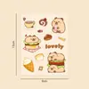 Adesivos de Capivara Rosa, Adesivos Impermeáveis Fofos de Peixe Baiacu de Estimação, Adesivos para Diário Infantil, Capa de Celular DIY, Copo d'Água