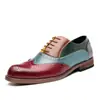 Sapatos Masculinos de Outono Color Block Bico Fino Pequenos de Couro Comércio Exterior Tamanho Grande Sapatos Individuais Sapatos Casuais para Exterior Sapatos Formais Modernos Sapatos Masculinos