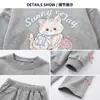 Conjunto de Ropa de Gato para Niños de Amazon Estilo Primavera y Otoño Sudadera con Lazo y Pantalones de Pierna Ancha Conjunto de Dos Piezas Ropa Infantil de Comercio Exterior