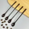 Cuchara desechable cuchara para mezclar café cuchara de plástico con mango largo cuchara pequeña para degustación mini removedor de plástico empaquetado individualmente