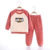 Ropa Infantil Suéter de Cuello Redondo Forro Polar Engrosado Polar de Nieve Ropa Interior Térmica Traje de Otoño para Niño Traje Infantil Ropa Infantil Estilo Occidental