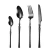 Cubertería de Acero Inoxidable Temu Transfronteriza Juego de Cuchara para Café, Cuchillo y Tenedor Pequeño con Forma de Cintura Vajilla Estilo Occidental Cuchillo y Tenedor Estilo Occidental