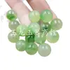 Cuentas Redondas Flor Flotante Verde Jade Imitación Cuentas Sueltas Jade Imitación Fondo Blanco Cuentas de Vidrio Verdes 14 mm Pulsera Accesorios de Joyería Cuentas