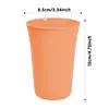 Taza de Agua de Plástico de Color Sólido con Boca Ancha Trompeta Taza para Comida y Bebida Infantil Leche Cerveza Taza para Cepillarse la Boca y Hacer Gárgaras 440ml