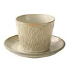 Juego de tazas de café de cerámica, taza con boca de cerdo, taza de capuchino, taza para latte art, taza para latte, estilo creativo retro de lujo ligero ins