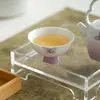 Taza de Té con Mariposas de Cortina de Perlas de Pie Alto y Boca de Flor Estilo Dinastías Tang y Song, Juego de Té Kung Fu, Taza de Maestro Cerámica para el Hogar, Taza de Cata, Taza Individual
