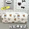 Estojo de Lápis Gato Linha da Sorte Estudante Desenho Animado Simples Alto Valor Estilo Ins Grande Capacidade Papelaria Bolsa Porta-Lápis Armazenamento
