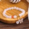 Nuevo temperamento chino pulsera de calcedonia blanca retro pulsera colgante de mariposa joyería de alto sentido fabricantes femeninos joyería al por mayor