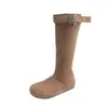 Botas de Moda Ladefeng 2026 Caballero Otoño/Invierno Forradas de Felpa Sencillas Nuevas de Caña Larga con Hebilla para Mujer