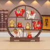 Nuevo Set de Figuras Chinas Bo Gu Jia Zodiaco Oveja Tres Ovejas Trayendo Prosperidad Entrada Gabinete de Vino Regalo de Inauguración Casa Nueva Tendencia Nacional Oveja