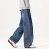 Jeans reto estilo americano para homens, novidade da moda outono e inverno 2026, jeans casual solto e estiloso