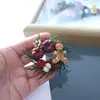 Kit de Material DIY Broche Pinça de Planta de Natal Frutas Secas Pinha Flor Seca para Atividades de Salão e Artesanato de Jardim de Infância