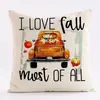 Amazon Acción de Gracias Calabaza Hoja de Arce Otoño Funda de Almohada Lino Funda de Cojín Estilo Nórdico