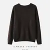 2025 Novo Outono e Inverno Malha de Cashmere Gola Redonda Manga Longa Fio Floral Solta Macia Cera Quente Malha de Cashmere