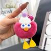 Colgante de coche de conejo Rex real, colgante para llaves de pato, pato de ojos grandes para venta al por mayor de celebridades de Internet, piel real