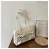 Transfronterizo 2026 Color Sólido Moderno Personalizado Bolso Pequeño para el Viaje Diario Bolso Sencillo para Mujer Bolso de Hombro Bolso de Mano con Lazo para Mujer
