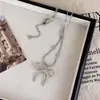 Nuevo Collar de Lazo de Metal para Mujer, Diseño Único, Estilo Retro, Sencillo y Versátil, Cadena Elegante para el Cuello, Cadena para la Clavícula
