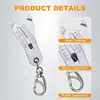 Chaveiro verificador de tamanho de linha preciso portátil, chaveiro portátil