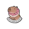 Nuevo Broche Lindo de la Serie Capibara Set Creativo y Único de Insignias con Forma de Caricatura de Capibara