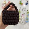 Bolsa para auriculares de flor terminada a crochet Bolsa de almacenamiento para auriculares Bluetooth de Apple Cubierta protectora para auriculares tejida con lana de otoño e invierno