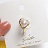 Anillo de perla de agua dulce natural, plata 925, cobre blanco, chapado en oro, anillo de moda con microincrustaciones de circón, calidad seleccionada