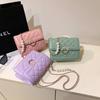 Bolso Simple para Mujer Estilo Coreano Bolso Cuadrado Pequeño de Color Sólido Estilo Occidental Nuevo de Primavera 2023 para Mujer Bolso de Mano de Perlas para el Hombro