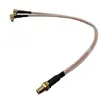 50 ohm RG316 SMA fêmea/2 MCX (encaixe de pressão autoblocante) cabo coaxial RF macho angular