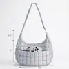 Bolsa de Mão Nuvem de Algodão com Enchimento de Penas Grande Capacidade, Best-Seller Transfronteiriço, Bolsa Leve Plissada de Ombro, Bolsa Fashion para Ombro e Transversal Feminina